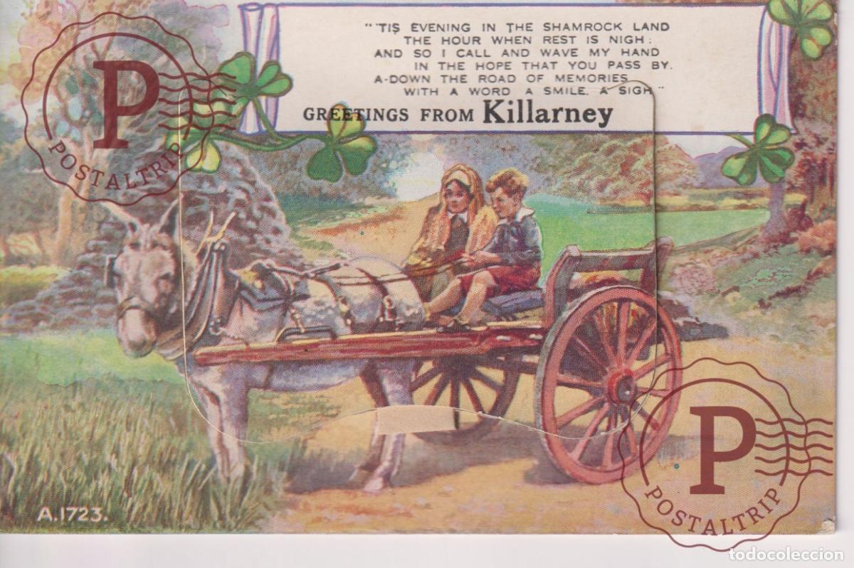 Postales: POSTAL MOVIL. SYST&Egrave;ME. SYSTEM. IRLANDA. IRELAND. Greetings from Killarney - Pull-out