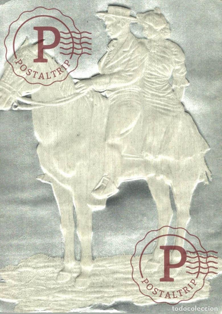 Postales: Ride Together &ndash; Embossed Romantic Postcard, c.1910 RELIEVE RELIEF