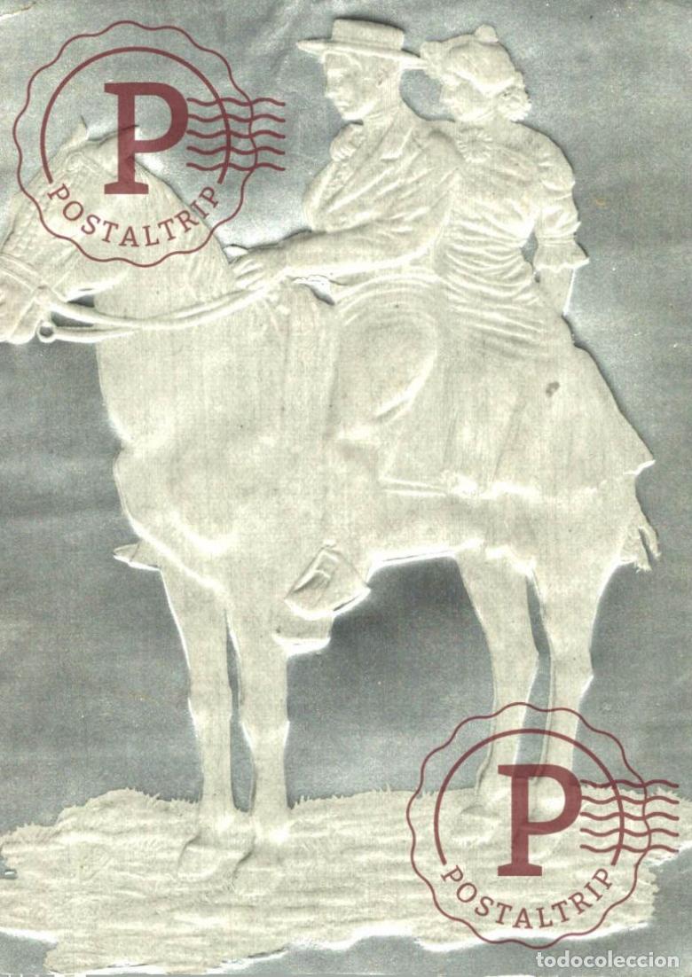 Postales: Ride Together &ndash; Embossed Romantic Postcard, c.1910 RELIEVE RELIEF