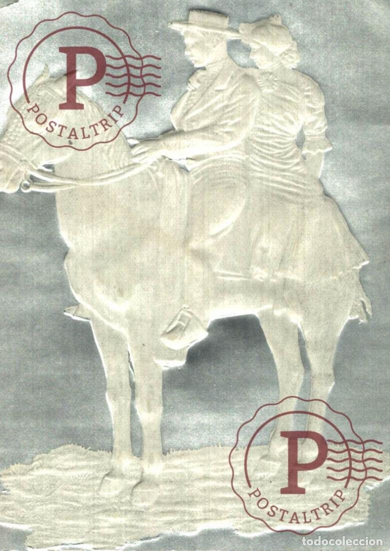 Postales: Ride Together &ndash; Embossed Romantic Postcard, c.1910 RELIEVE RELIEF
