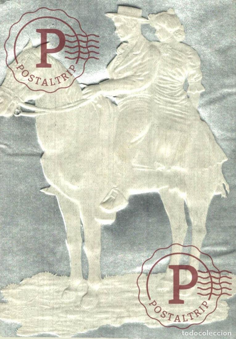 Postales: Ride Together &ndash; Embossed Romantic Postcard, c.1910 RELIEVE RELIEF