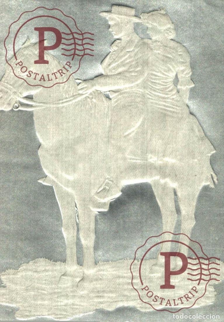 Postales: Ride Together &ndash; Embossed Romantic Postcard, c.1910 RELIEVE RELIEF
