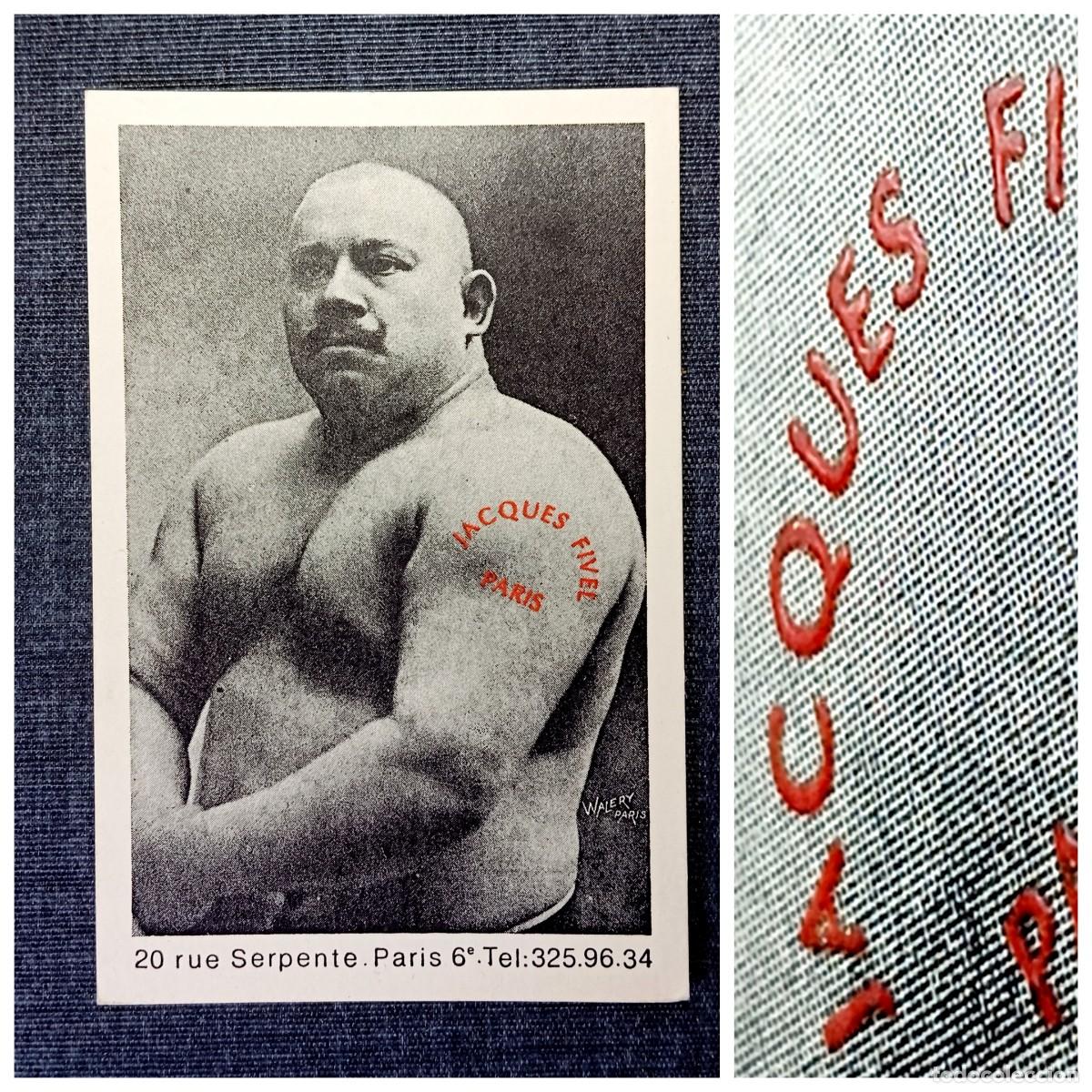 Postales: ⚜️ # &Ntilde;09X07 Rare Carte Postale Jacques Fivel - Lutteur Homme Fort - Tampon en Relief & Photo Walery