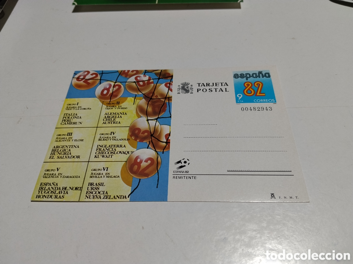 Postales: Postal f&uacute;tbol Espa&ntilde;a 82