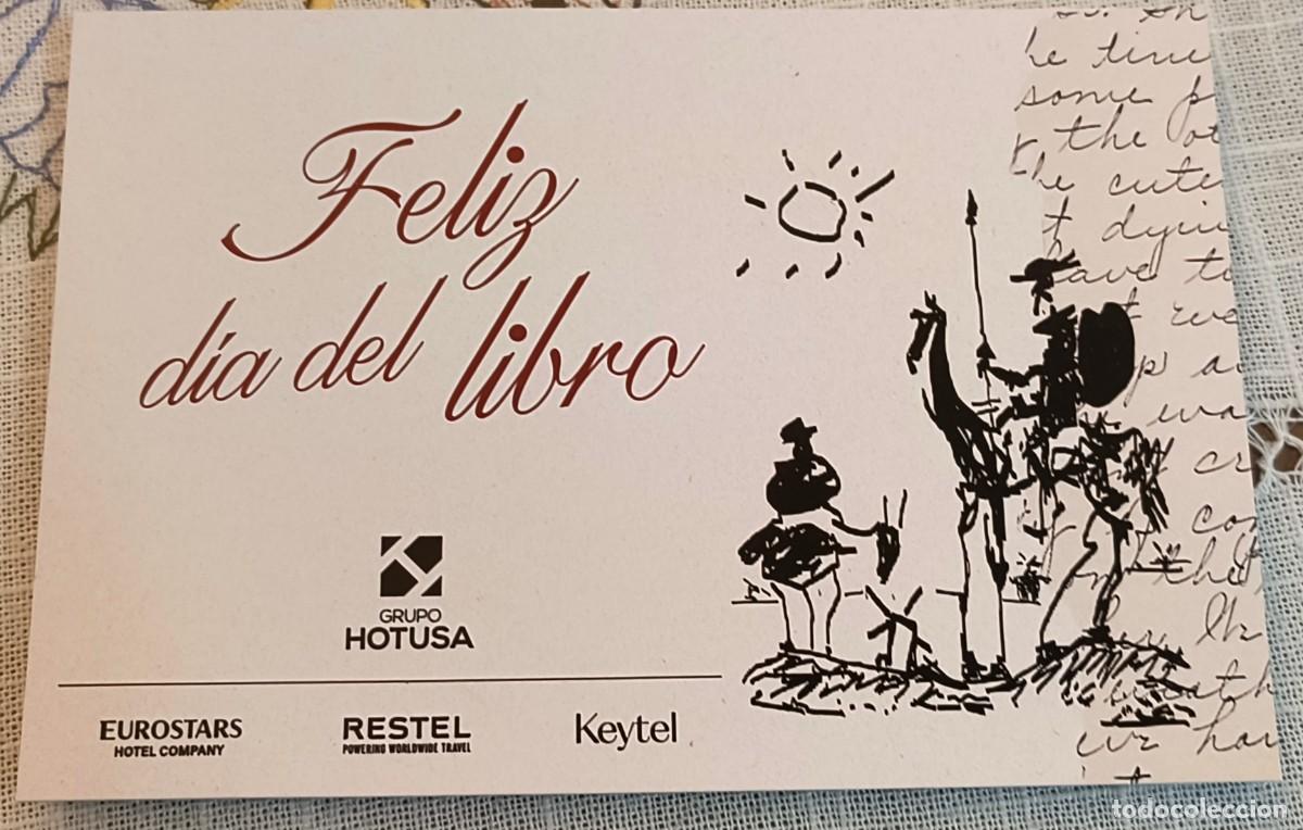 Postales: POSTAL | QUIJOTE - FELIZ D&Iacute;A DEL LIBRO / GRUPO HOTUSA