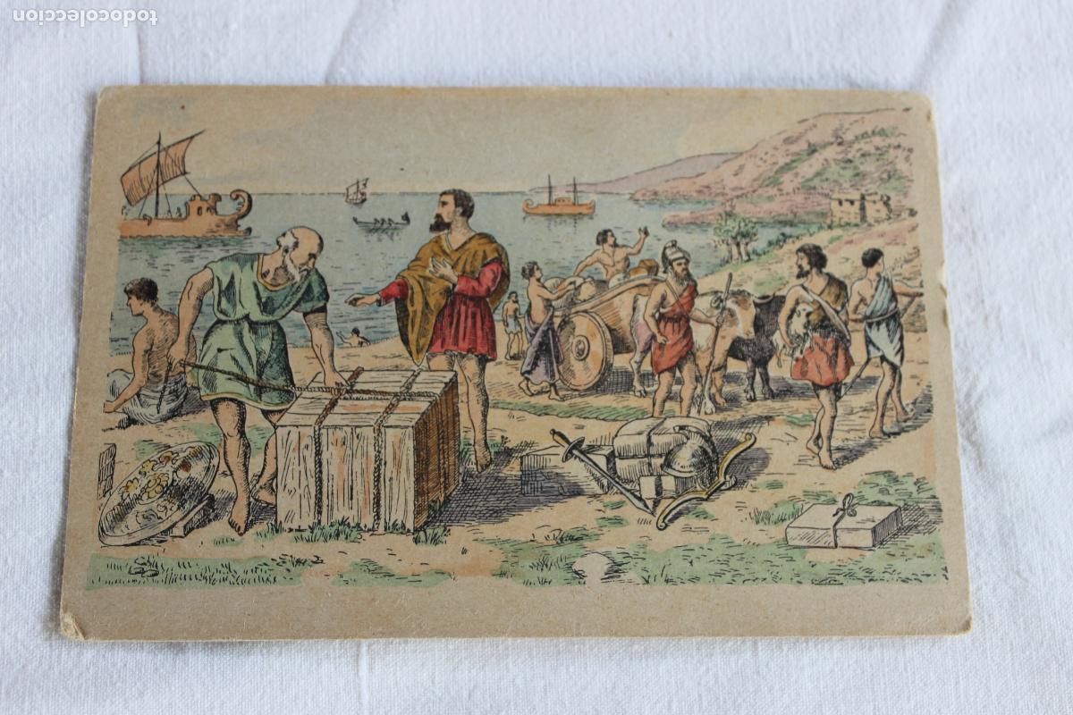 Postales: POSTAL HISTORIA DE ESPA&Ntilde;A LOS FENICIOS ESCUELA PUBLICA NI&Ntilde;AS CIJUELA REPUBLICA