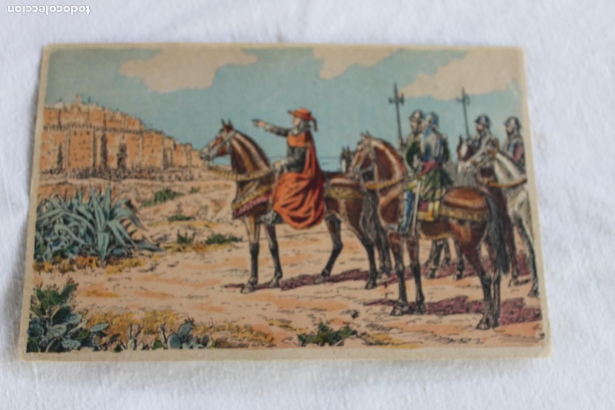 Postales: POSTAL CONQUISTA DE ORAN POR CISNEROS ESCUELA PUBLICA NI&Ntilde;AS CIJUELA REPUBLICA