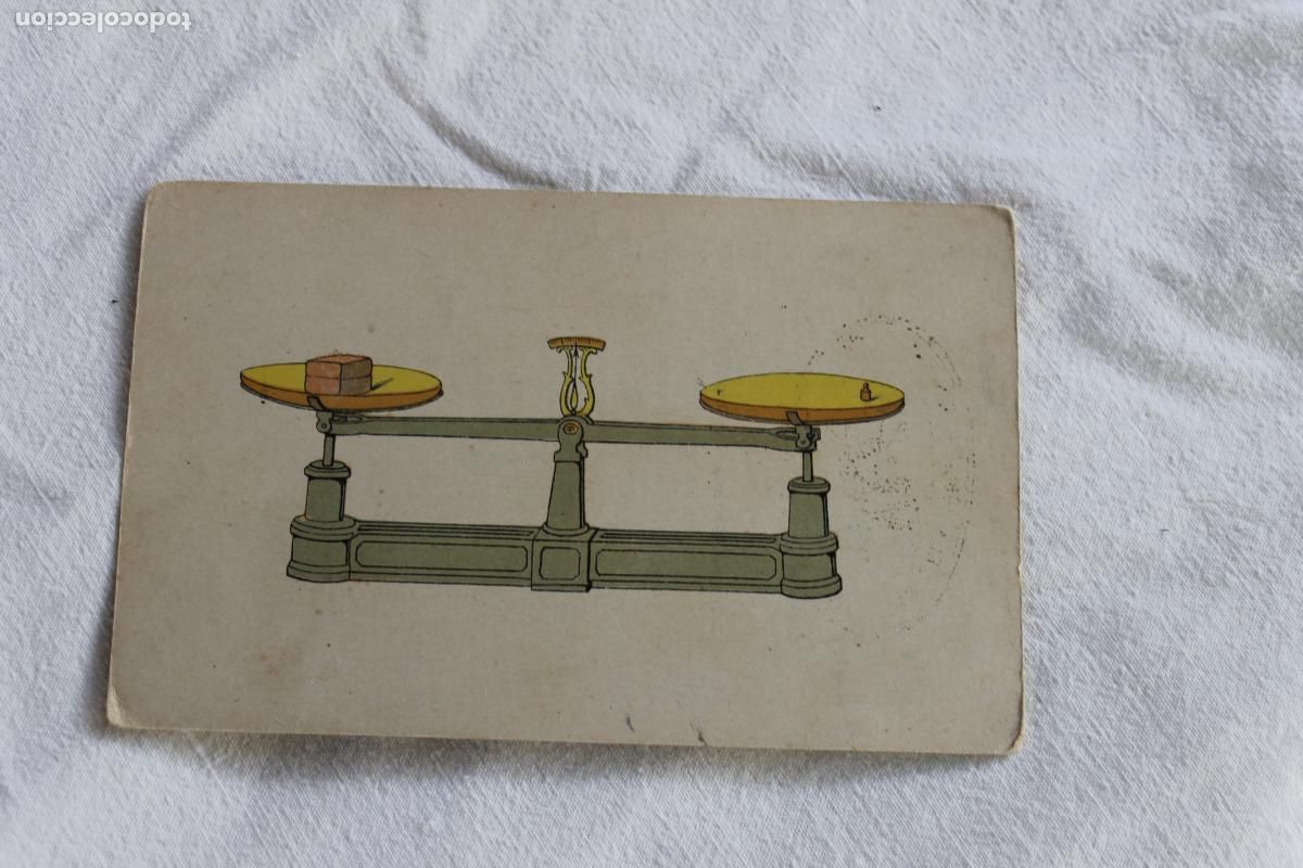 Postales: POSTAL FISICA BALANZA DE ROBERVAL ESCUELA PUBLICA NI&Ntilde;AS CIJUELA REPUBLICA