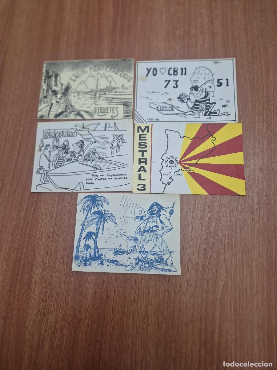 Postales: LOTE 5 TARJETAS RADIOAFICIONADO.