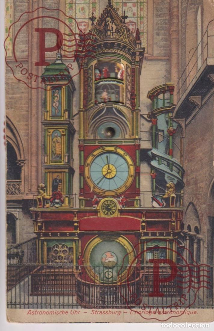 Cartes Postales: FRANCIA. Strasbourg lhorloge astronomique de la Cath&eacute;drale. FANTASIE INTERIOR. FANTASIA. MIRE. MOVI