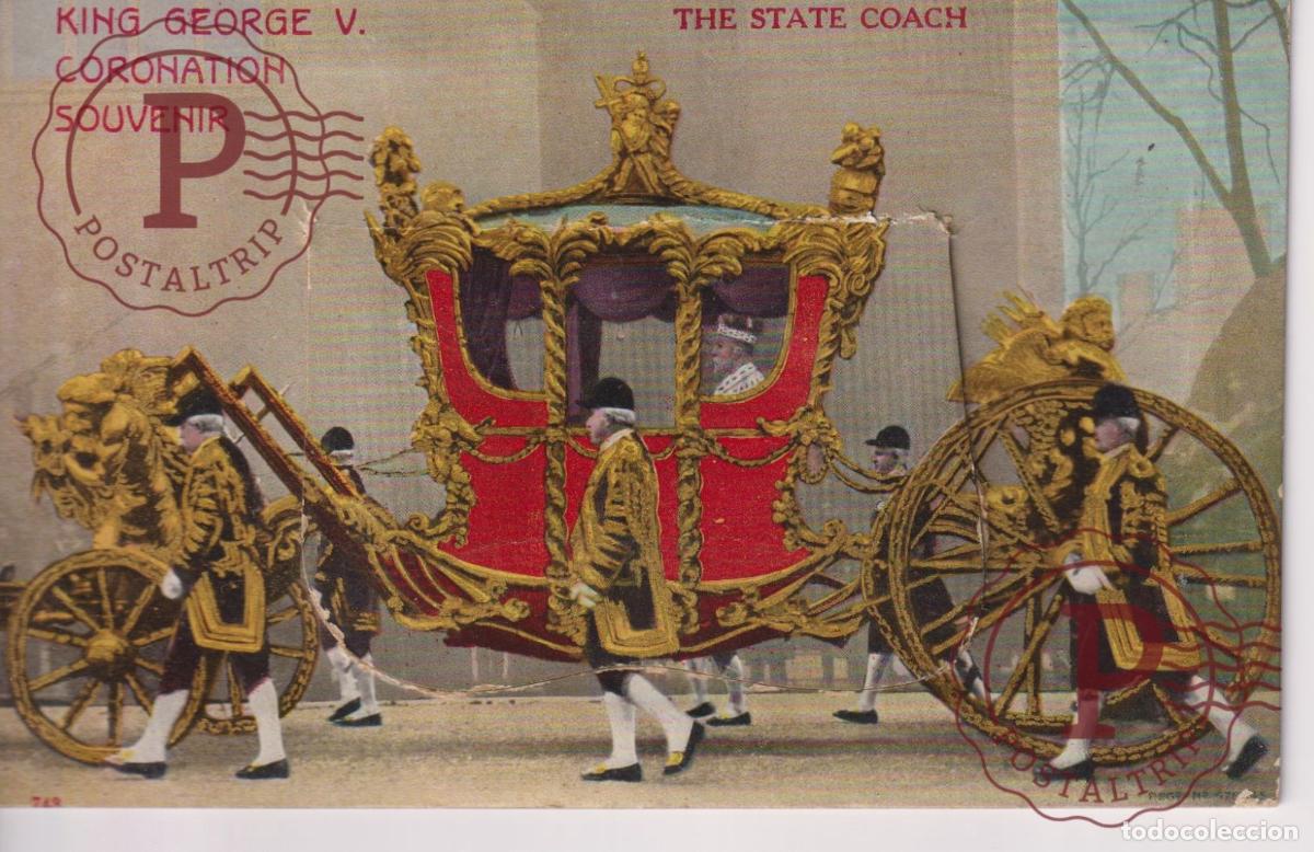 Postkarten: CORONATION SOUVENIR OF KING GEORGE V THE STATE COACH. SYSTEME. MOVIL. DESPLEGABLE.