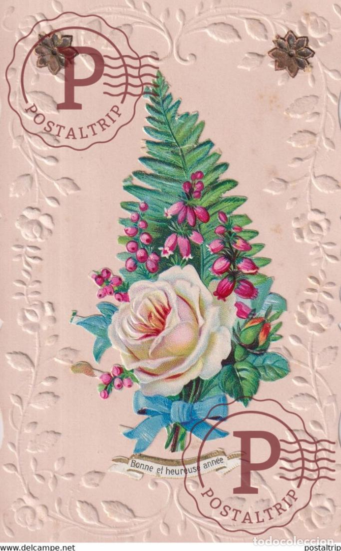 Cartes Postales: Bonne et heurese ann&eacute;e TROQUELADO DIE CUTTING D&Eacute;COUPE FANTAS&Iacute;A FANTAISIE FANTASY