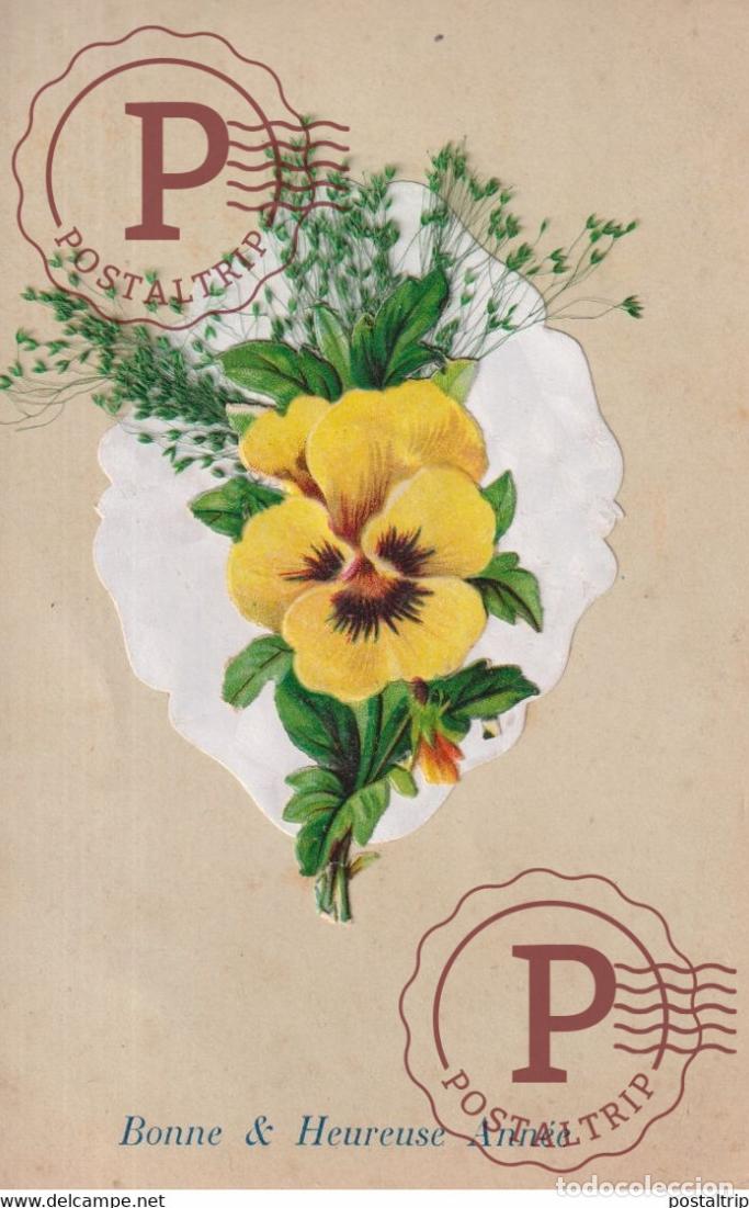 Cartes Postales: Bonne et heurese ann&eacute;e TROQUELADO DIE CUTTING D&Eacute;COUPE FANTAS&Iacute;A FANTAISIE FANTASY