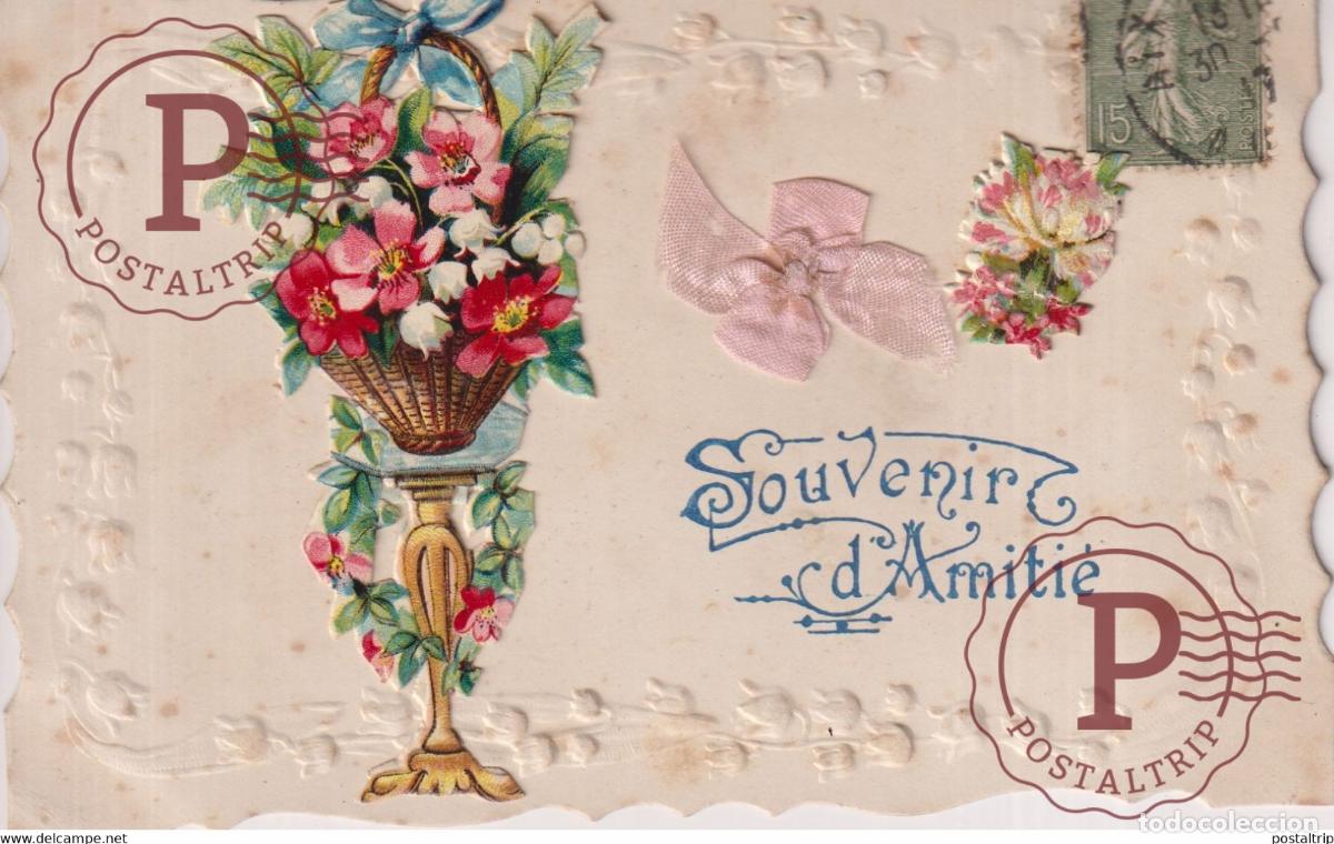 Cartes Postales: Souvenir d Amiti&eacute; Carte postale Mobile TROQUELADO DIE CUTTING D&Eacute;COUPE FANTAS&Iacute;A FANTAISIE FANTASY