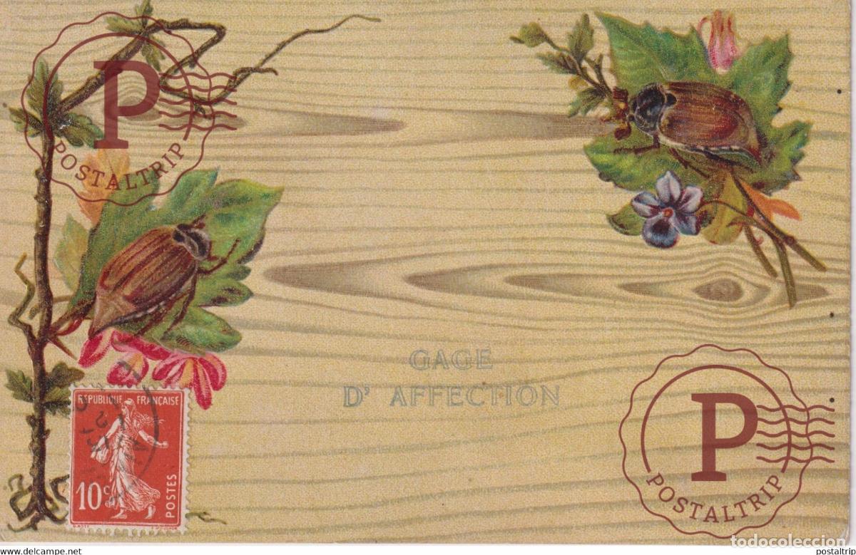 Postales: Gage d Affection Col&eacute;opt&egrave;res Fleurs Flowers EN RELIEF EN RELIEVE FANTAS&Iacute;A FANTAISIE FANTASY