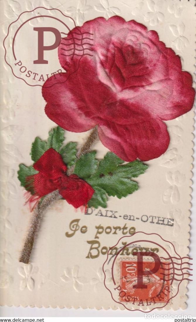 Postales: Je Porte Bonheur Fleurs Flowers EN RELIEF EN RELIEVE FANTAS&Iacute;A FANTAISIE FANTASY