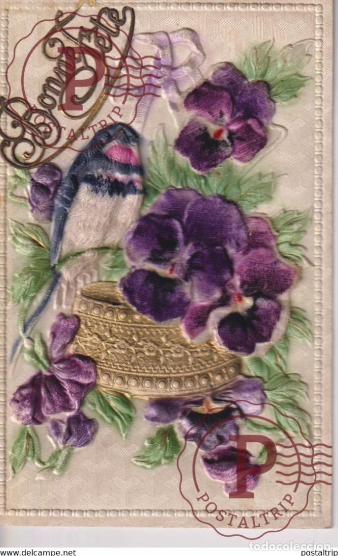 Postales: Bonne F&ecirc;te Fleurs Flowers EN RELIEF EN RELIEVE FANTAS&Iacute;A FANTAISIE FANTASY