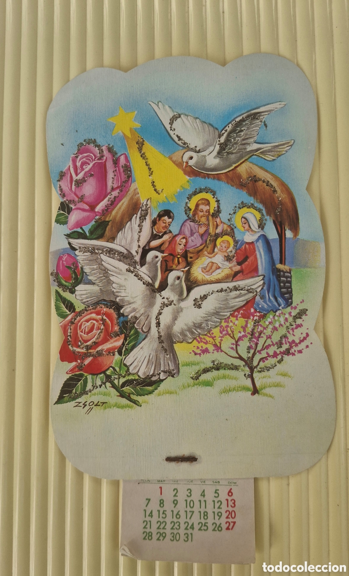 Postales: Postal-calendario de felicitaci&oacute;n navide&ntilde;a, 1974