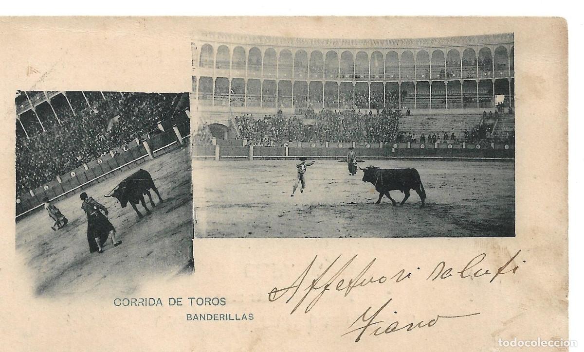 Postales: CORRIDA DE TOROS - BANDERILLAS - POSTAL ESCRITA Y CIRCULADA. HAUSER Y MENET NUM. 206