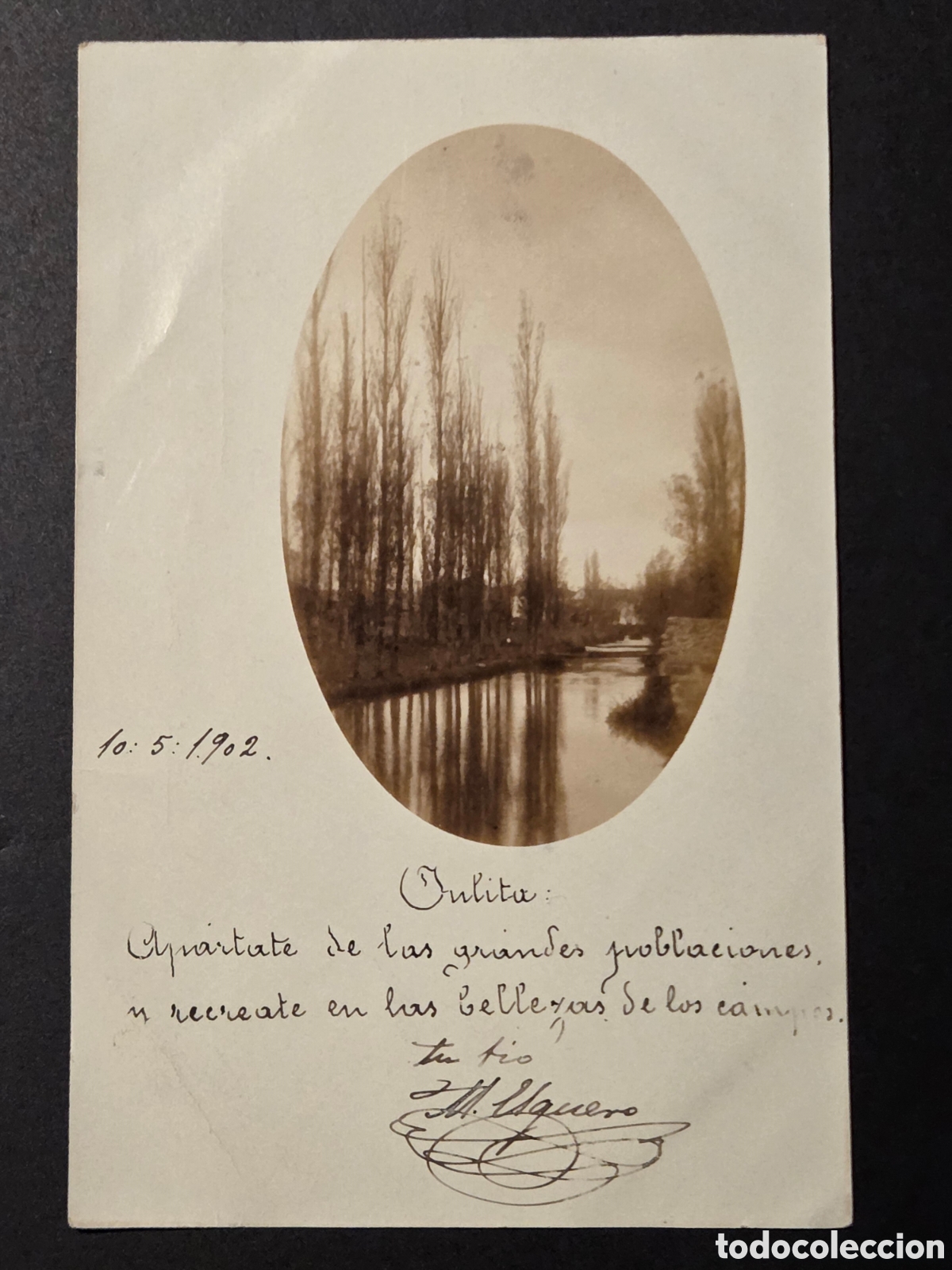 Postales: TARJETA POSTAL FOTOGR&Aacute;FICA 1902 &iquest;Canal de Castilla?