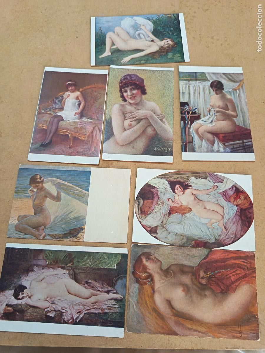 Postales: LOTE 8 POSTALES ILUSTRADAS EROTICAS. LAS DE LA FOTO.