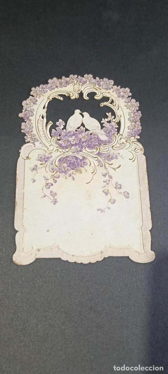 Postales: Antigua tarjeta troquelada y gofrada con relieve - &Eacute;poca Victoriana / Modernista (Circa 1890 - 1910)