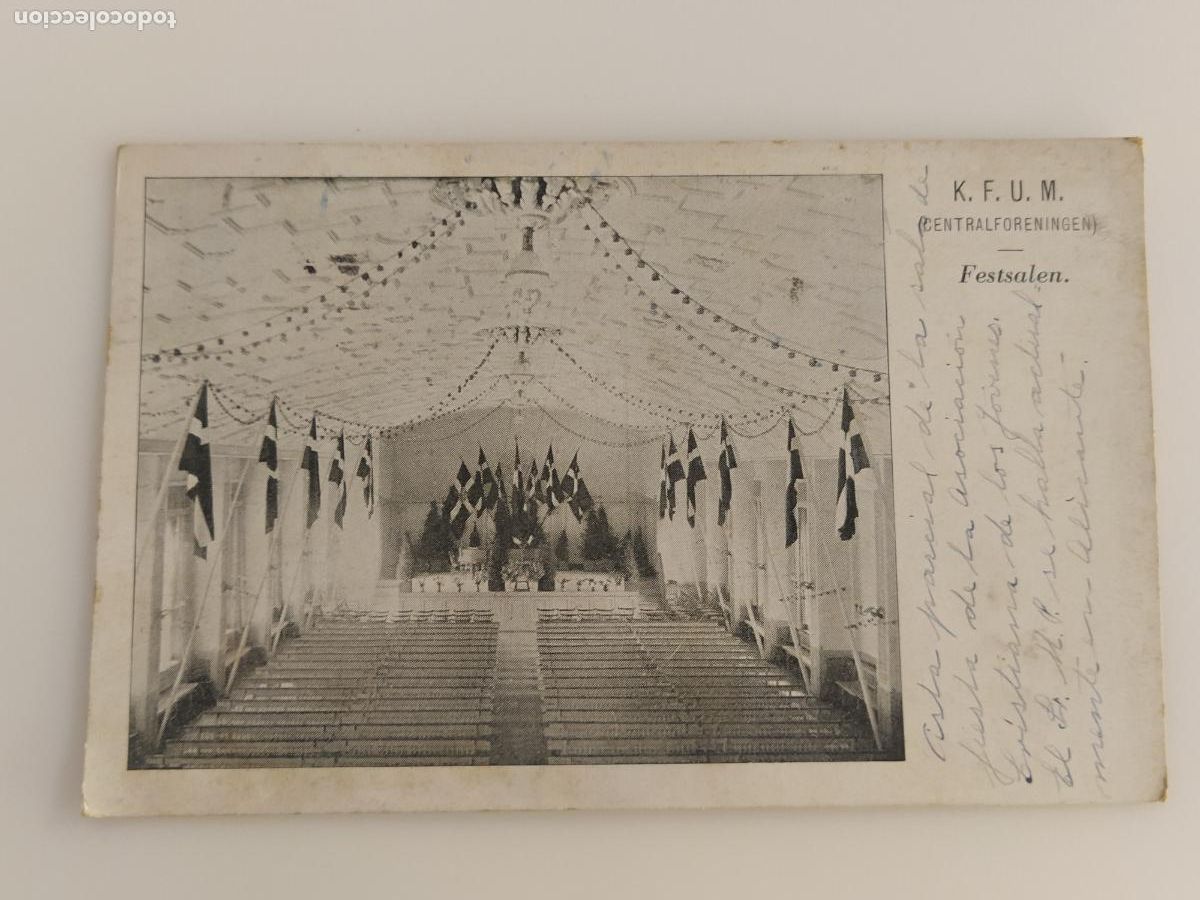 Postales: K.F.U.M. CENTRALFLORENINGEN - FESTSALEN - POSTAL ANTIGUA -(116.326)