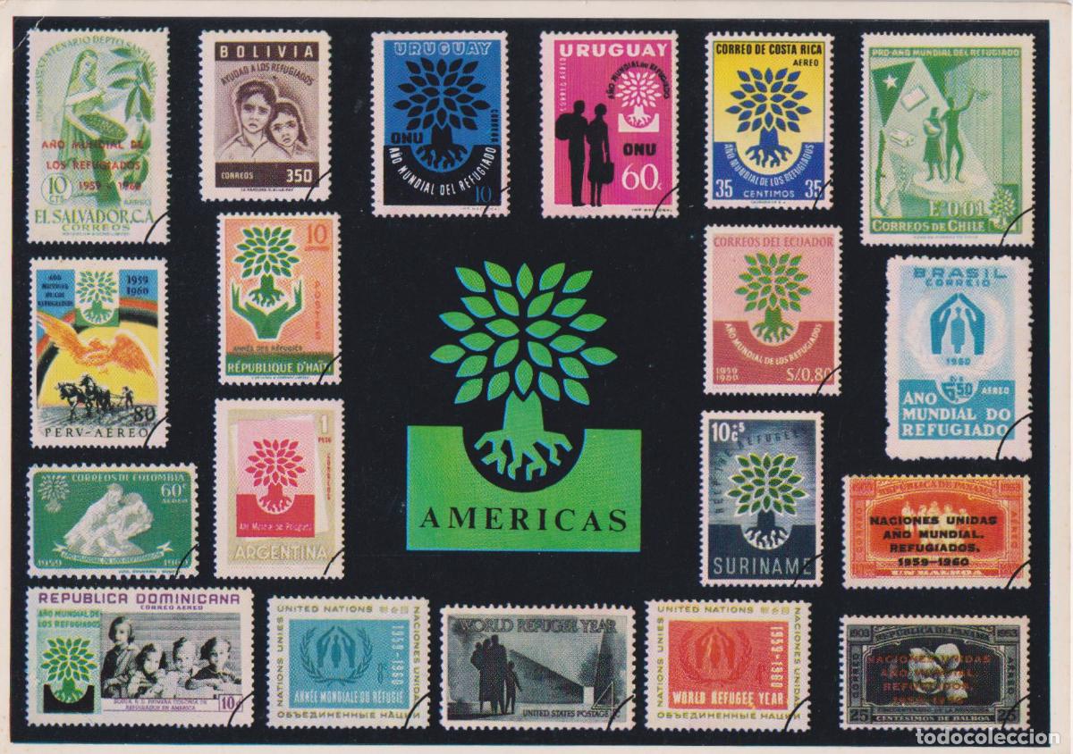 Postales: POSTAL CONMEMORACI&Oacute;N DEL A&Ntilde;O MUNDIAL DEL REFUGIADO (1959-1960) - S/C