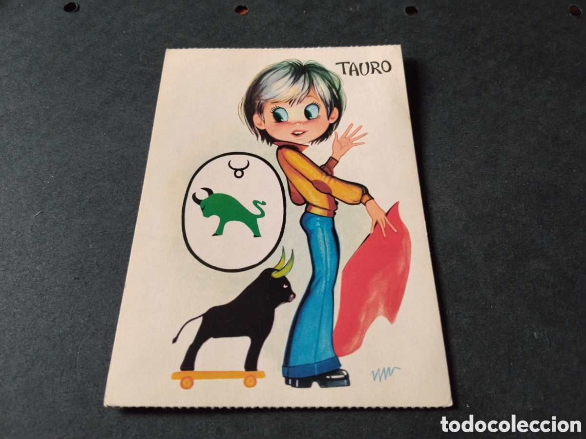 Postales: Postal dibujo chico hor&oacute;scopo Tauro