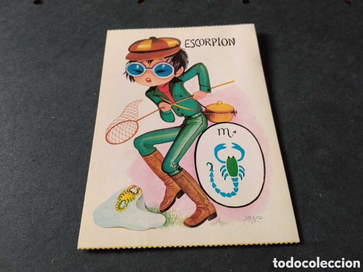 Postales: Postal dibujo chico hor&oacute;scopo Escorpi&oacute;n