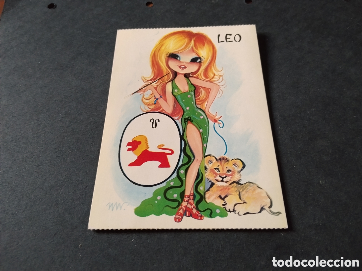 Postales: Postal dibujo chica hor&oacute;scopo Leo