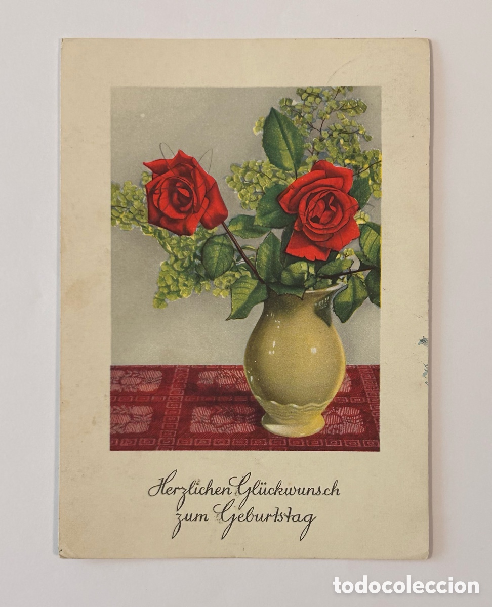 Postales: ANTIGUA TARJETA POSTAL DE CUMPLEA&Ntilde;OS. CIRCULADA Y CON SELLO. ALEMANIA