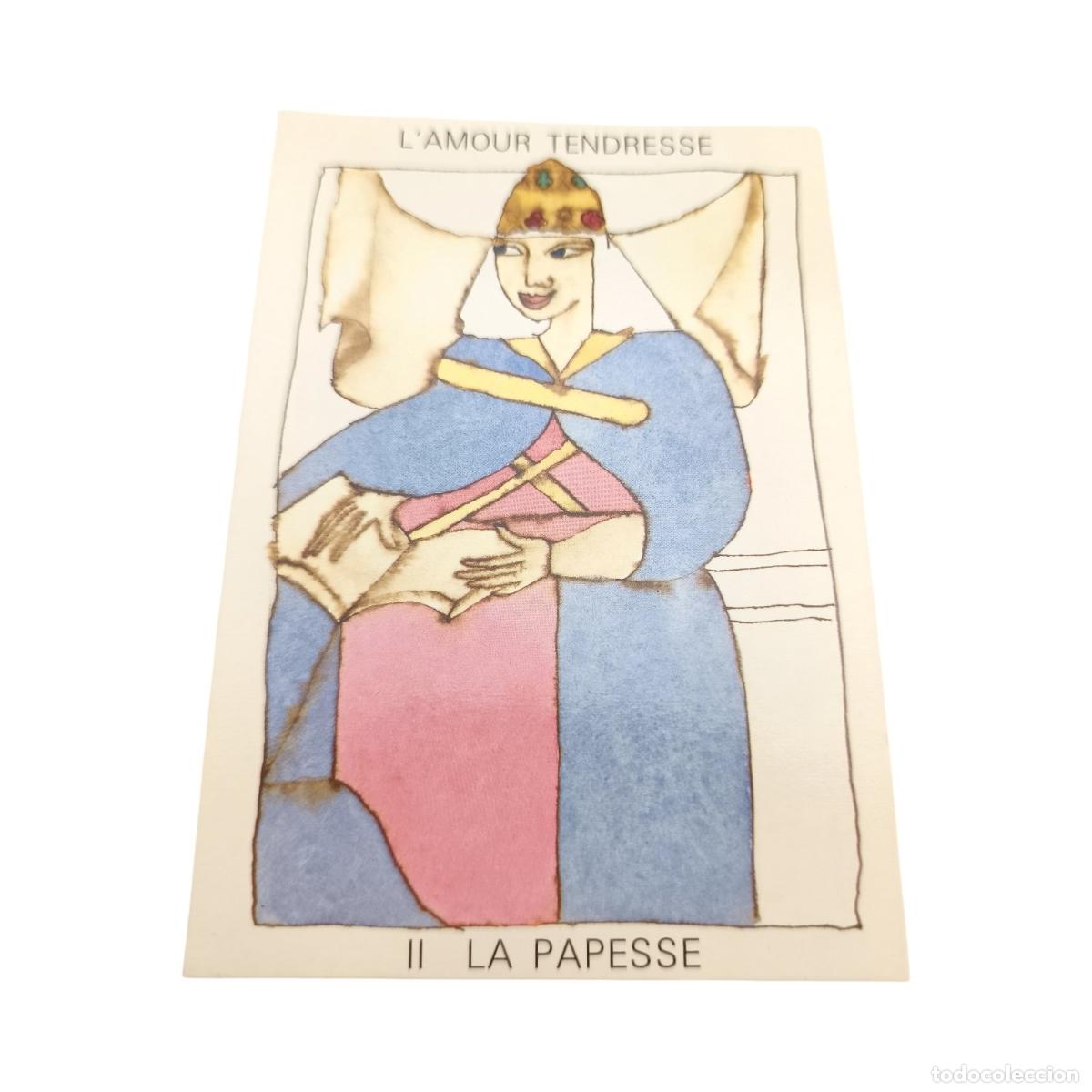 Postais: Postal Tarot d'Amour - Christine Lesueur - II La Papesse (L'Amour Tendresse) - Claude Aubert Ed. 198
