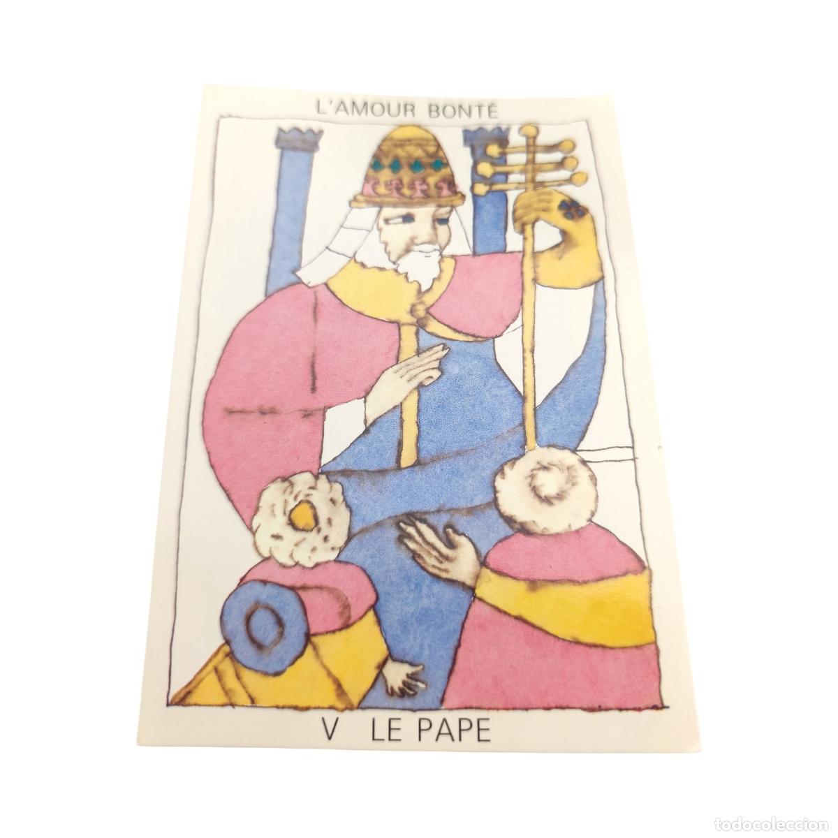 Postkarten: Postal Tarot d'Amour - Christine Lesueur - V Le Pape (L'Amour Bont&eacute;) - Claude Aubert Ed. 1985