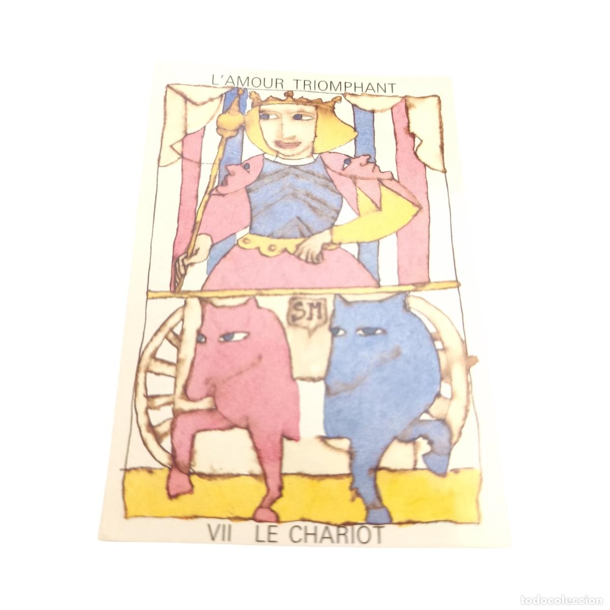 Postkarten: Postal Tarot d'Amour - Christine Lesueur - VII Le Chariot (L'Amour Triomphant) - Claude Aubert Ed. 1