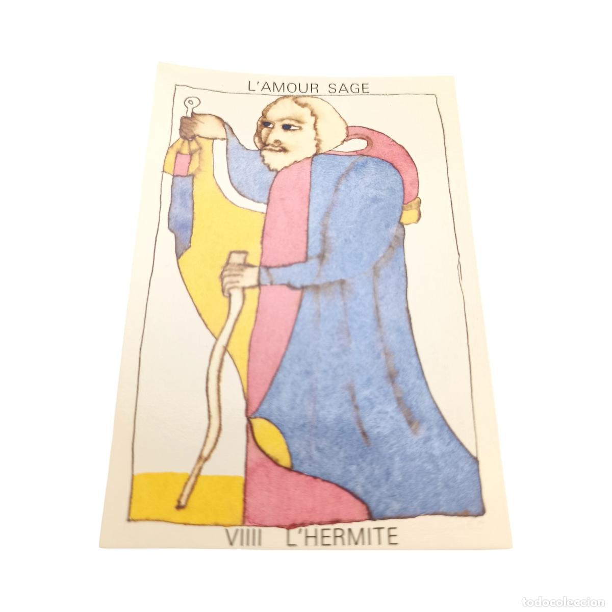 Postkarten: Postal Tarot d'Amour - Christine Lesueur - VIIII L'Hermite (L'Amour Sage) - Claude Aubert Ed. 1985