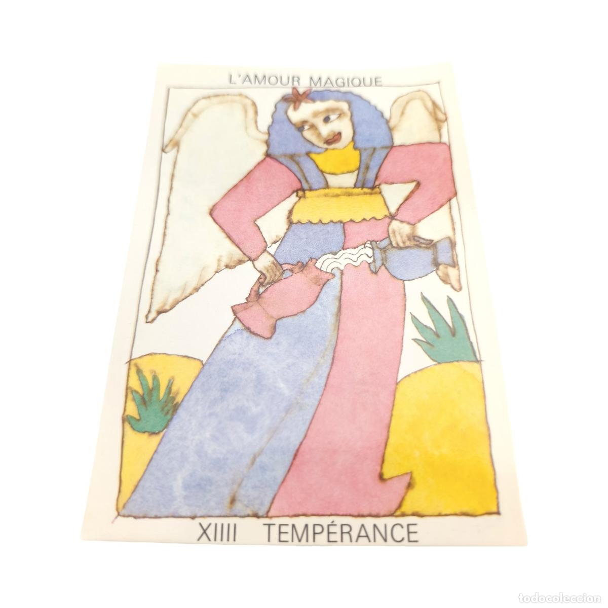 Postales: Postal Tarot d'Amour - Christine Lesueur - XIIII Temp&eacute;rance (L'Amour Magique) - Claude Aubert Ed. 19