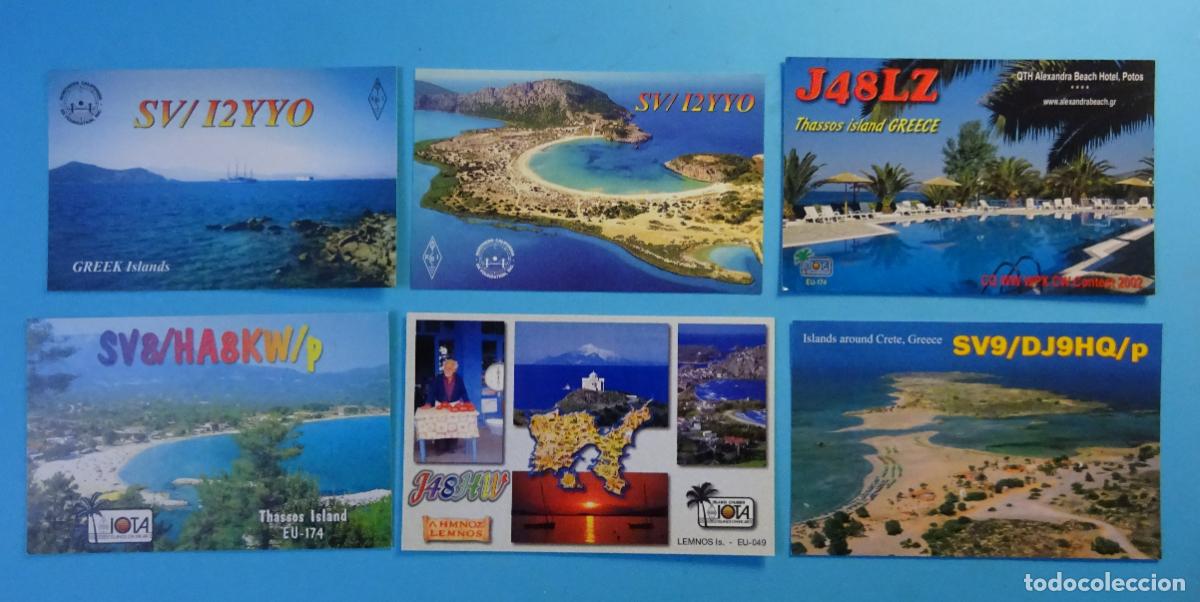Postales: SEIS TARJETAS RADIOAFIONADOS ISLAS GRIEGAS