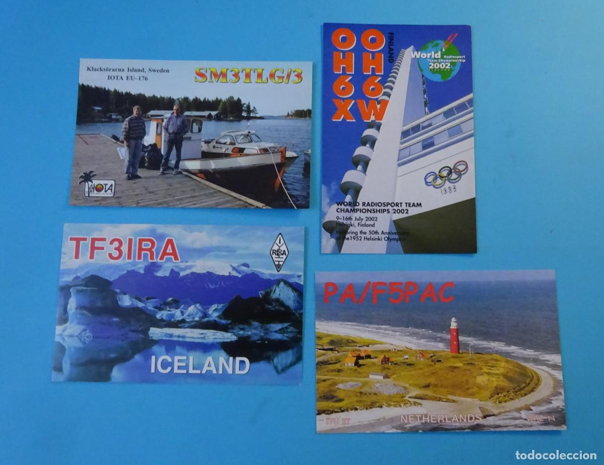 Postais: CUATRO TARJETAS RADIOAFIONADOS FINLANDA, SUECIA, ISLANDIA, PA&Iacute;SES BAJOS