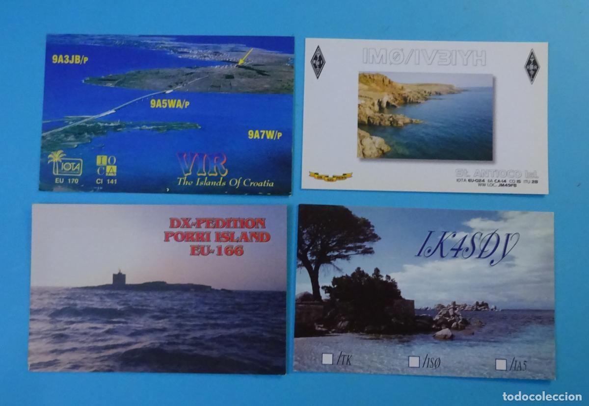 Postcards: CUATRO TARJETAS RADIOAFIONADOS CROACIA, ITALIA