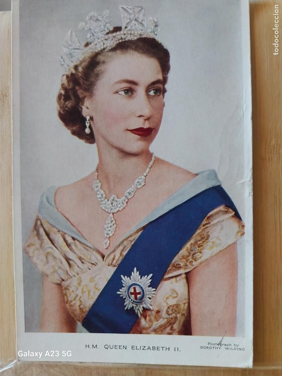 Postales: REINA ISABEL II POSTAL ESCRITA A&Ntilde;O 1953 CORONADA DOROTHY WILDING BONITA IMAGEN COLOR