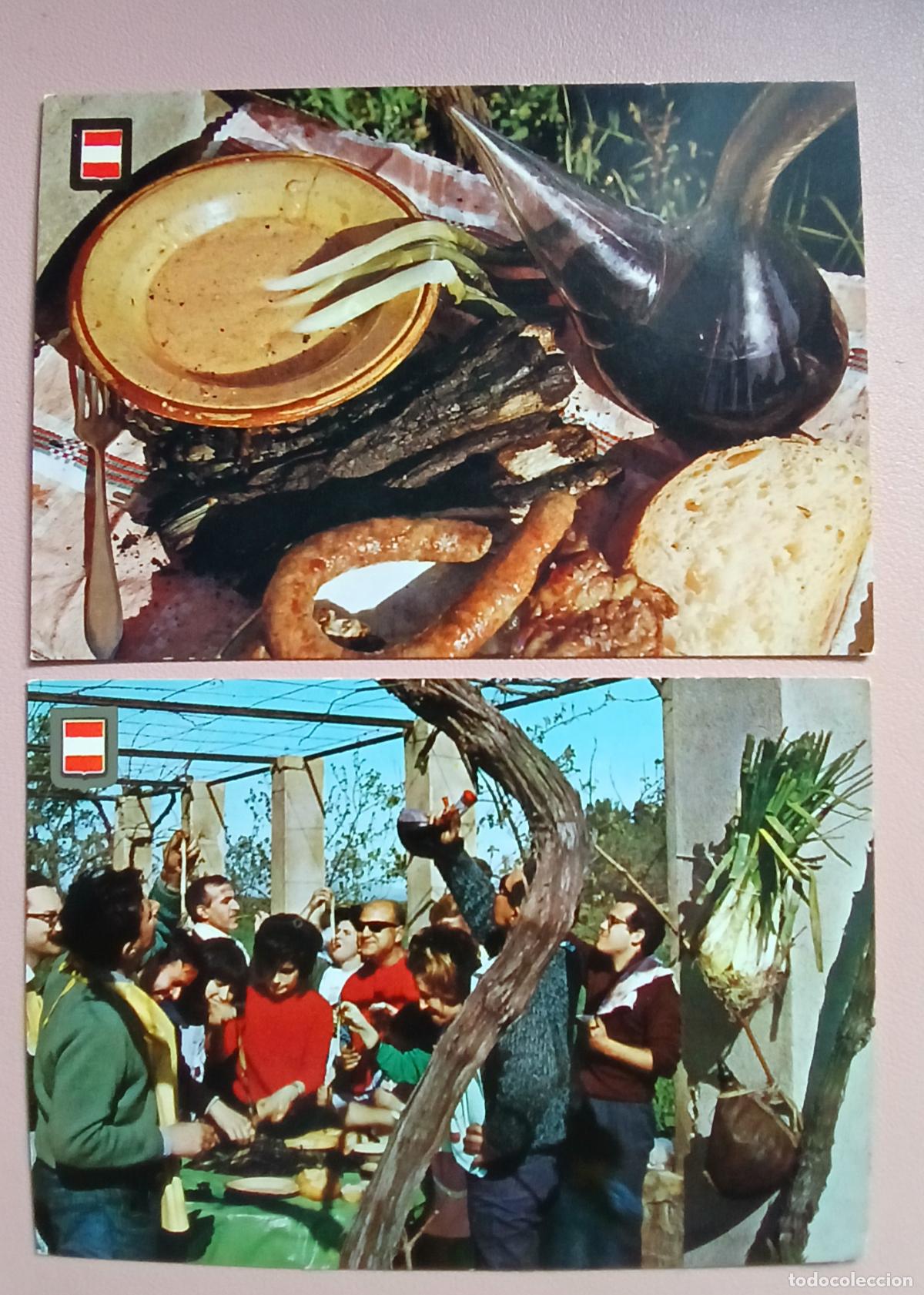 Postales: POSTALES PLATOS TIPICOS VALLS (TARRAGONA) LA CAL&Ccedil;OTADA - ESCUDO DE ORO N&ordm; 2829 S/C + N&ordm; 2828 ESCRITA