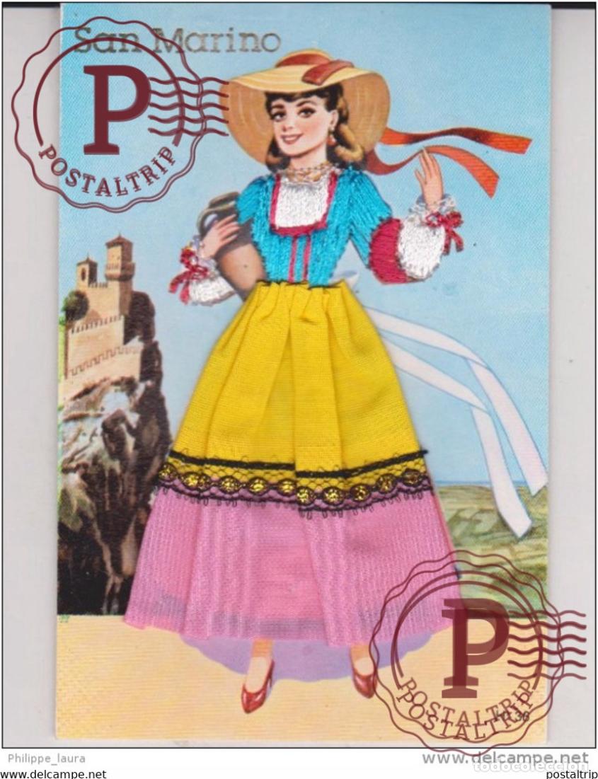 Postales: POSTAL BORDADA SAN MARINO