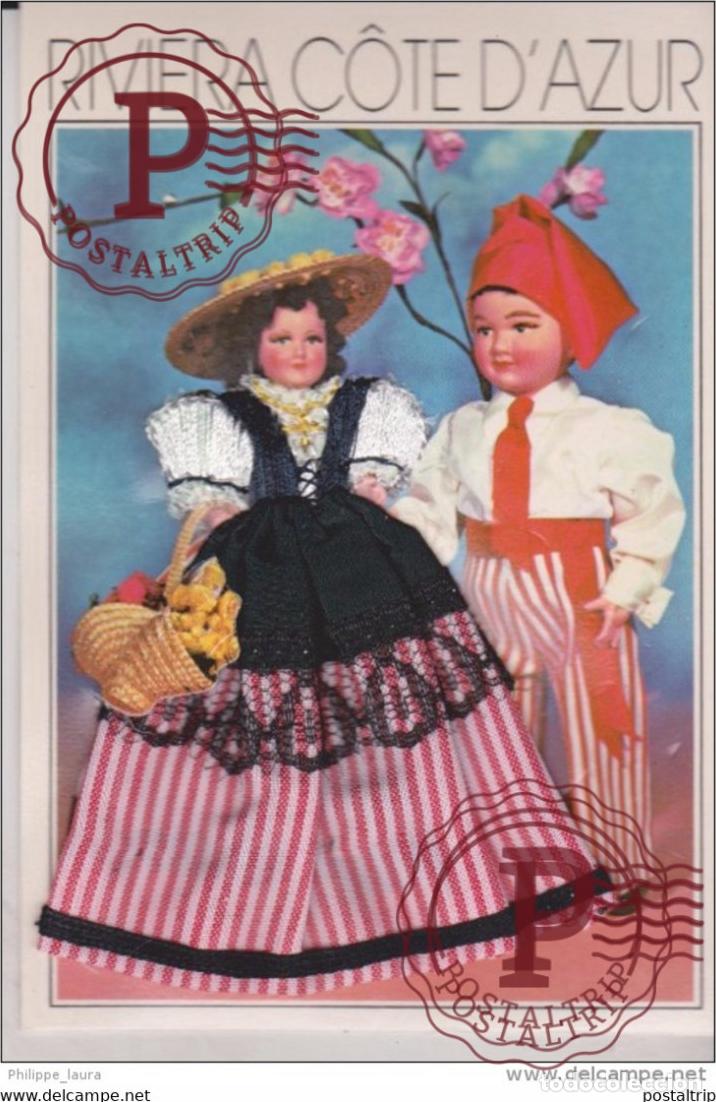 Postales: POSTAL BORDADA RIVIERA COTE DAZUR
