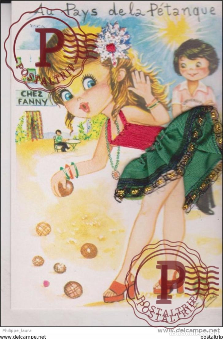 Postales: POSTAL BORDADA AU PAYS DE LA PETANQUE