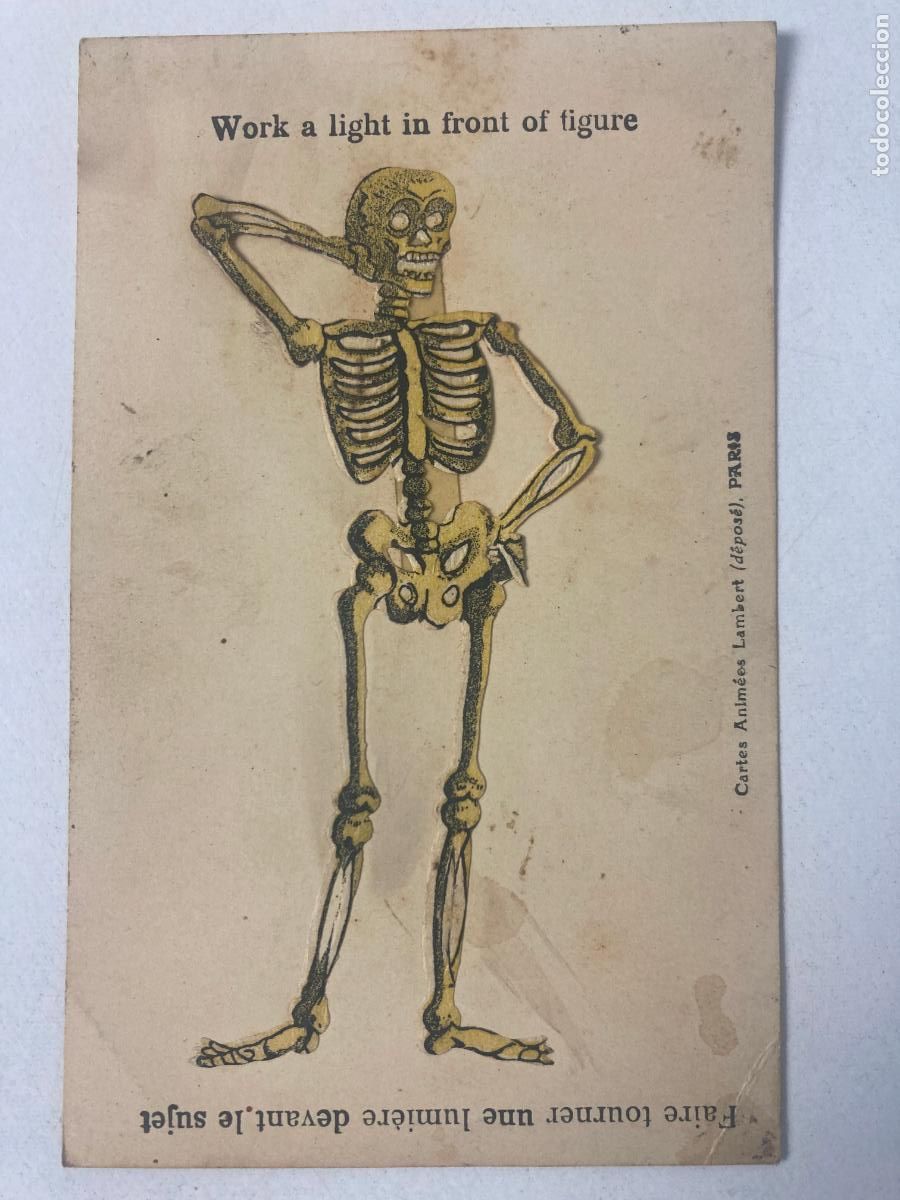 Postales: RARISIMA POSTAL ANIMADA LAMBERT, ESQUELETO DANZANTE