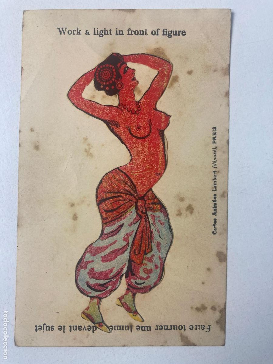 Postales: RARISIMA POSTAL ANIMADA LAMBERT, MUJER BAILANDO