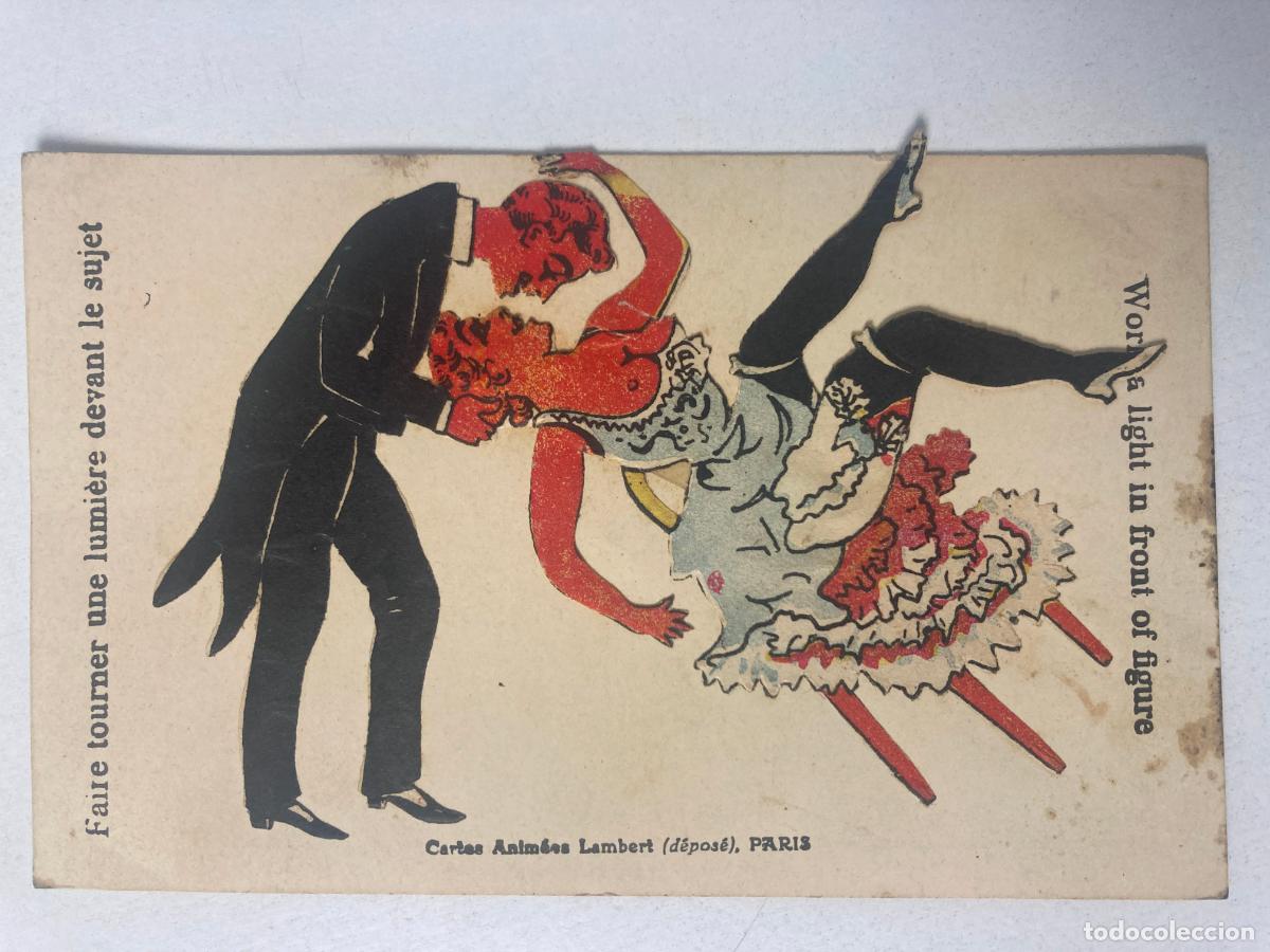 Postales: RARISIMA POSTAL ANIMADA LAMBERT, AMANTES BESANDOSE