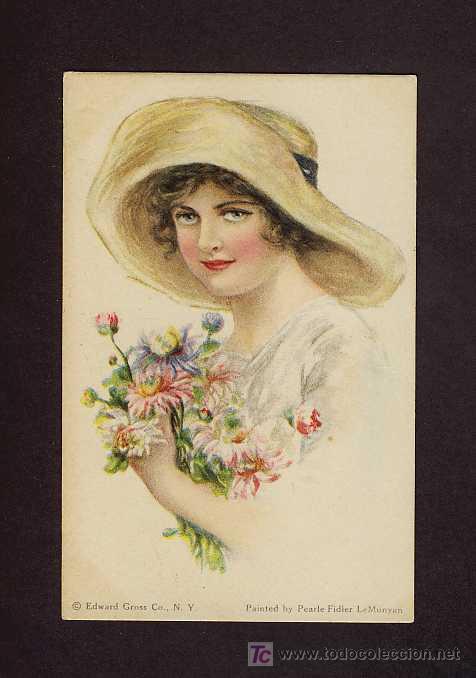 Postales: Postal ilustrada: Mujer art deco (Ed.Gross) - Foto 1