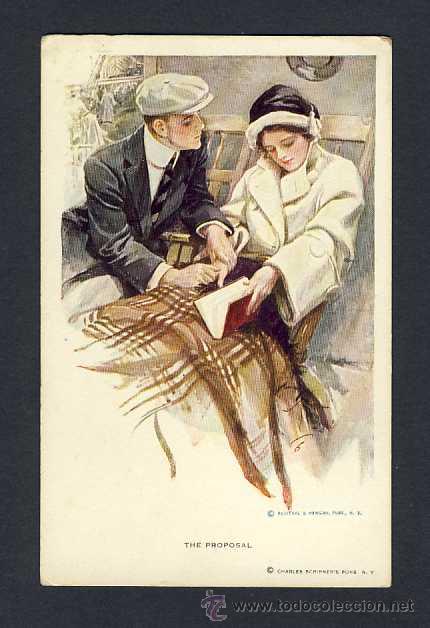 Postales: Postal ilustrada: La proposicion (Ch.Scribners) - Foto 1